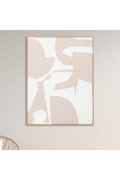Generic Homez soft geometric shapes canvas wall art in a wooden frame