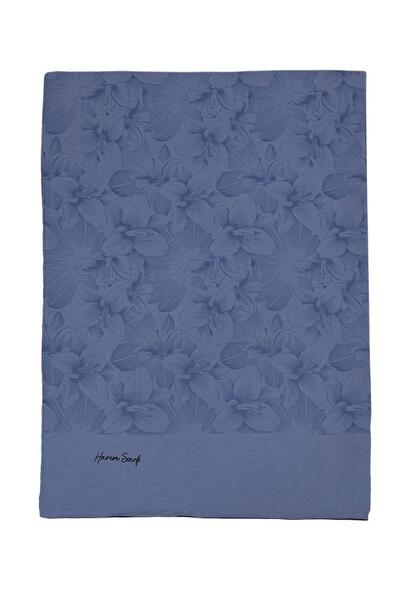 HAREM SCARF Viscose Shawl - Gold Deep - Dark Indigo