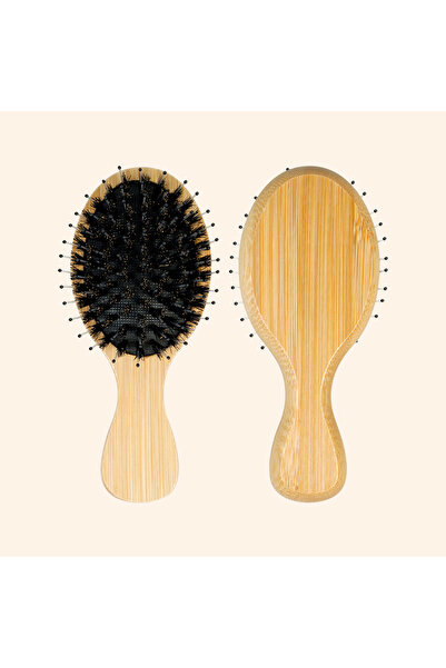 Choice 444-2B-02 Bamboo Hair Brush Wooden Handle with Boar Bristles for Gentl...
