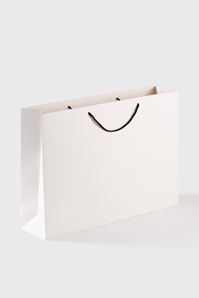 Miligram Paper Geanta din carton alb 10 bucati 54x38x13 cm