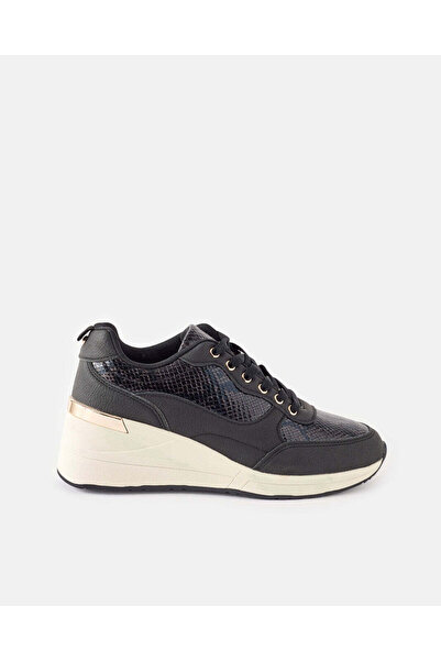 REDTAG Women Black Wedge Sneaker