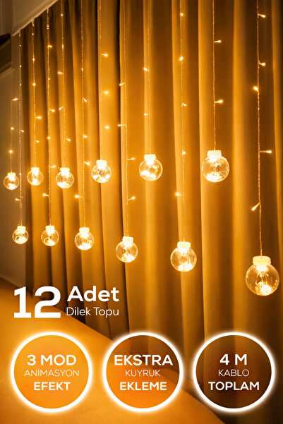 Arfseb 12 Adet Dekoratif Gün Işığı Led Dilek Topu