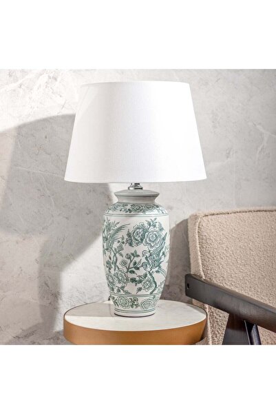 Generic Homez Table Lamp White With Pattern 17X17X46Cm