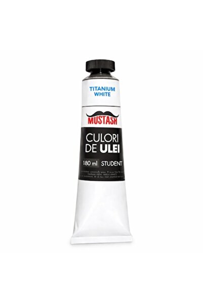 Mustash Vopsea de ulei alb titan 180 ml