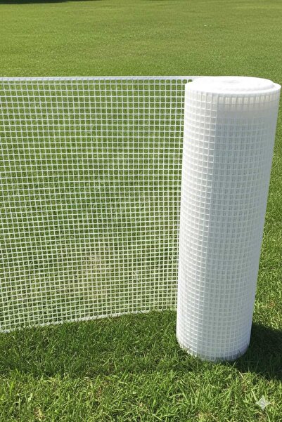 nzl file ambalaj Plastik Beyaz Dekoratif Bahçe Çiti Perde Balkon Filesi 20 mm...
