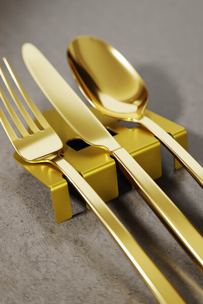 iwa concept 6-Piece Dome Design Ramadan Metal Cutlery Holder - Metal Tablewar...