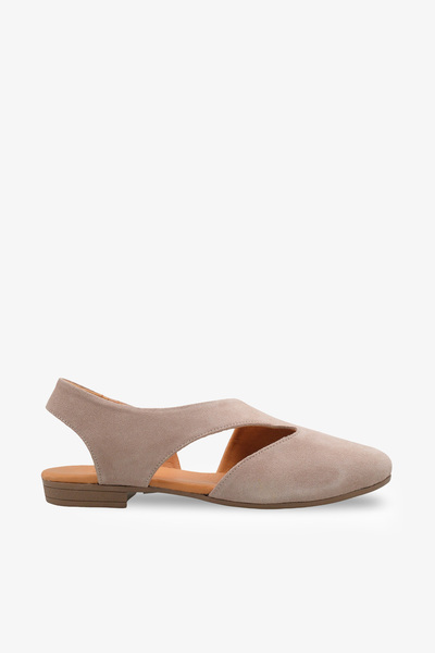 İNNABUTİKK Valenza Women's Genuine Leather Casual Shoes - Beige Suede