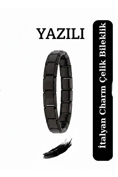 LUXENYA DESİGN Italian Charm Colorful Lettered Thick Model Stainless Steel Un...