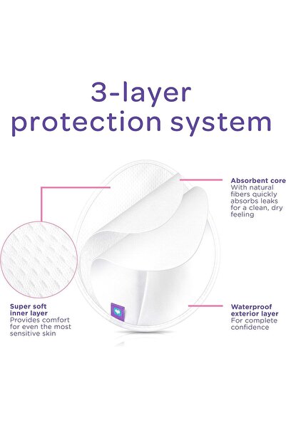 Lansinoh Washable Nursing Pads, 8 Count, Black and Pink