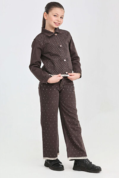 MODANINO Girl's Jean Set - Stone Decorated and Embroidery Detailed, Ages 2-12...