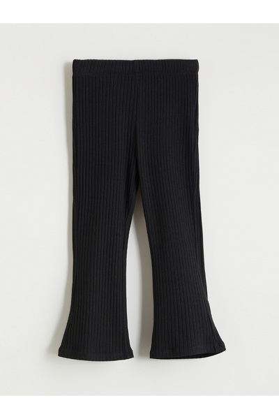 LC Waikiki بنطلون ليجنز واسع الساقين للبنات بخصر مطاطي