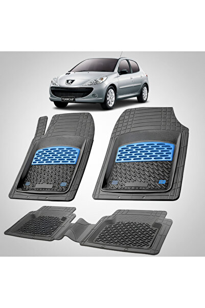 TEAMCAR Rubber Mats Tray Compatible with Peugeot 206 Plus Hatchback 5 Doors, ...