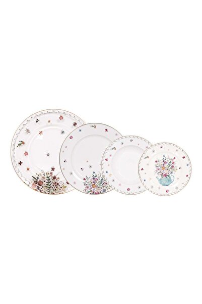 Generic La Mesa white porcelain/glass porcelain dinner set 16 pcs