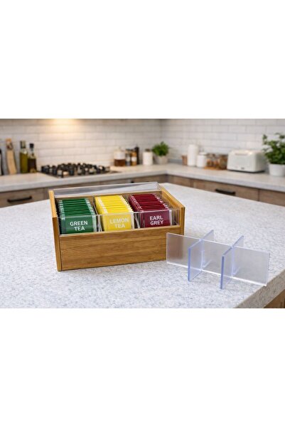 Limeks Home Bamboo Multi-Purpose Organizer with Removable Compartments