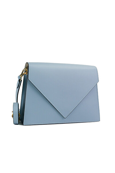 Posete Fagaras Poseta Piele Gabrielle - Bleu, Geanta Casual din Piele Natural...