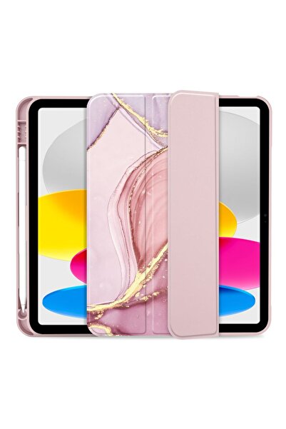 Tech-Protect Smartcase Pen Cover for iPad 10.9" 2022 - Marble Design