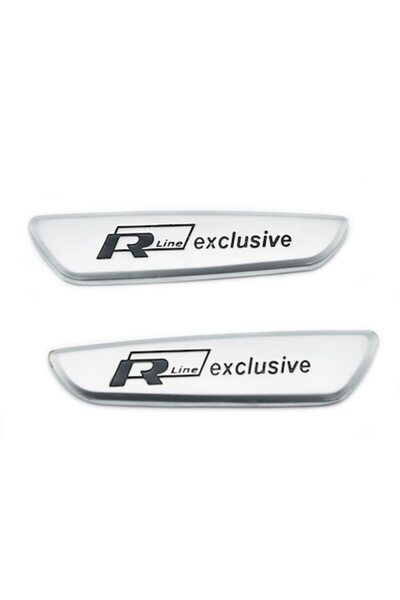 Volkswagen Set of 2 R line Exclusive Emblems for Interior