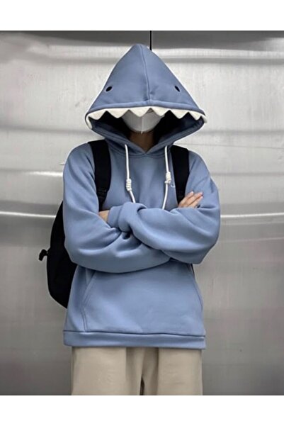 harmony factory Blue Shark (Unisex) Hooded Sweatshirt