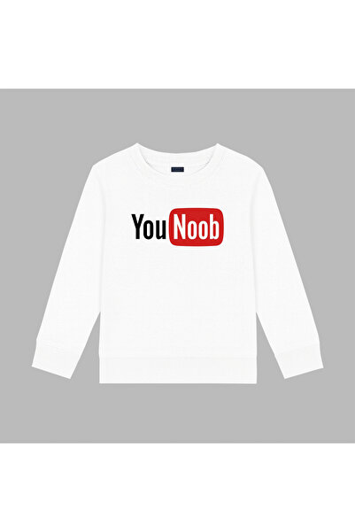 BLITZIST سترة YouNoob ذات تصميم مضحك مطبوع بدون خياطة وثلاثة خيوط وياقة دائري...