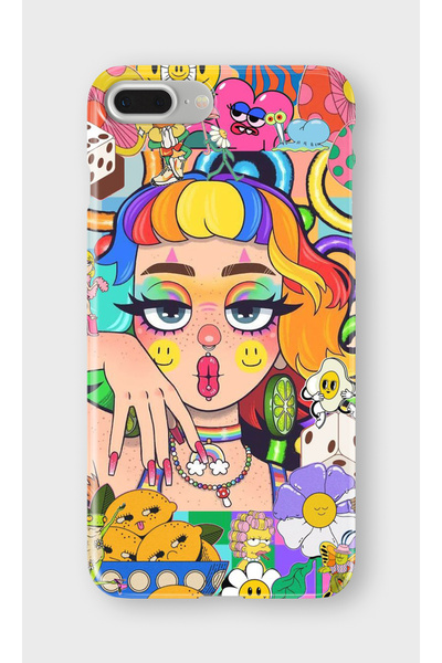 lelia حافظة هاتف شفافة مطبوعة متوافقة مع آيفون 8 بلس |   مجموعة كروماتيكا أورا