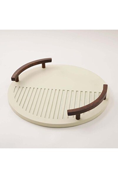 Generic Dallaty Serving Tray Cream & Walnut