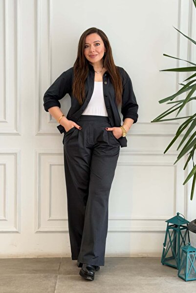 Yağmur Butik Set cămașă și pantaloni Palazzo