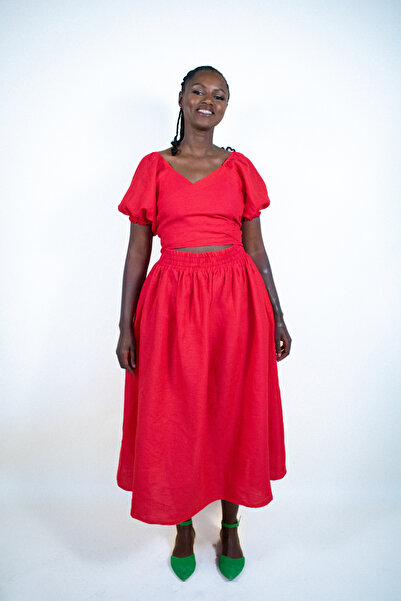 Concept Nature Mystique Linen Dress RED