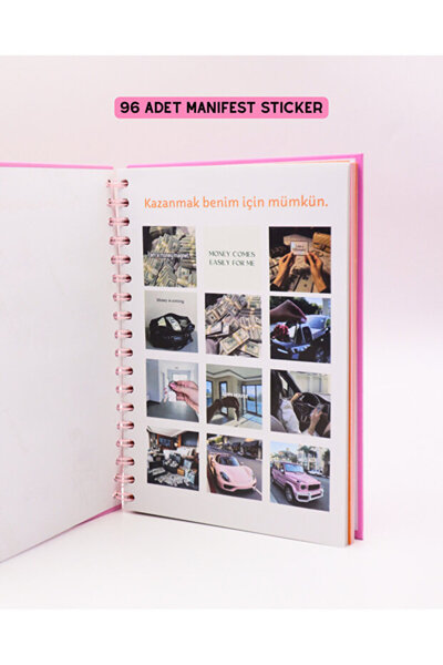 renkli outlet MANİFESTLE Manifest Günlüğü Ajanda Pembe rnkli80