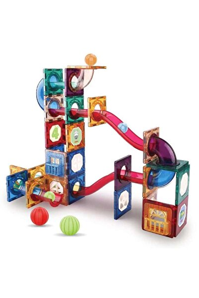 TeTea Jucarie Educationala Tetea, blocuri magnetice, set de constructie cu 80...