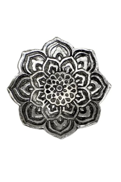 OEM Mandala Silver Antique Finish Stick and Cone Holder, 10 cm