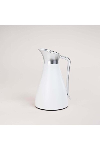 Generic Dallaty steel vacuum flask white with matt silver handle 1L