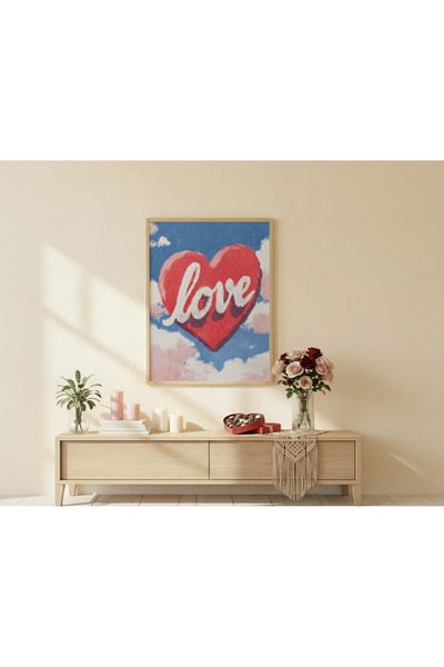 huhuli Wooden Framed Valentine's Day Collectible Painting Huhu700