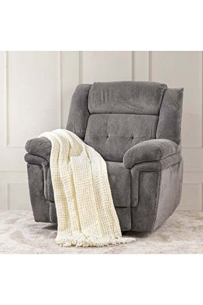 Generic Boutique Blanche Bouble woven throw with lurex 130*170 cm beige