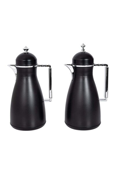Generic Dallaty black plastic flask 1L 2 pcs