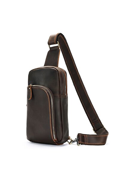 Busy Lady&Gentleman Link crossbody bag made of Crazy Horse genuine leather