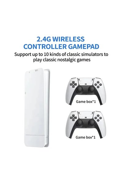 Generic M15 Game Stick 4K Ultra HD Video Game Console - 2.4G Wireless Dual Controllers - 20,000+ Games