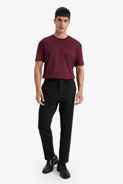 DeFacto Pantaloni de pânză pentru bărbați T6317AZ/BK27 NEGRU