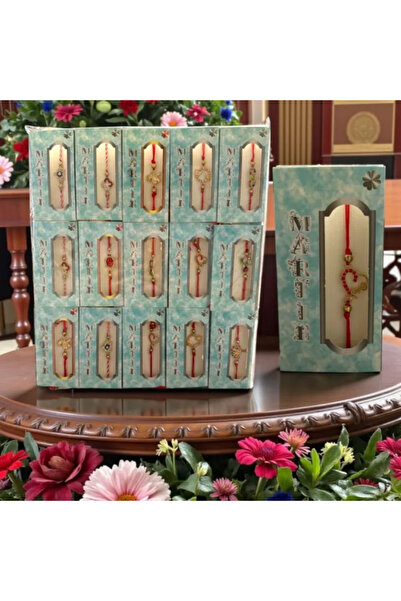 QYY Martisor bracelet 30pcs/set – turquoise packaging, mixed models with red ...