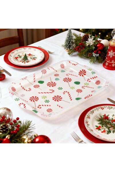 OEMN Decorative Tray – Plastic – 34 x 23 cm – Sweet Sticks Model