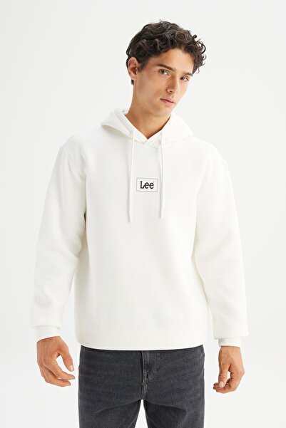 Lee Pamuklu Regular Fit Normal Kesim Kapüşonlu Logo Detaylı Sweatshirt