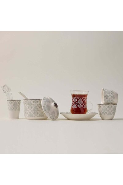 Zukhroof 28 Pieces Porcelain Tea And Coffee Set Danteel Gray
