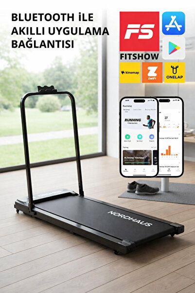 ESTİ Katlanabilir Yürüyüş ve Koşu Bandı | Bluetooth Akıllı Uygulama, FitShow,...