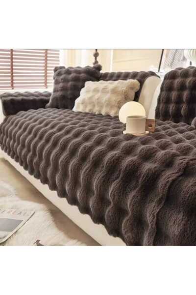 PEREN HOME Rabbit Fur Plush Sofa Cover 80X190Cm Non-Slip Covers the Seating A...