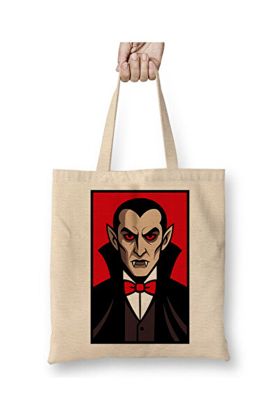 Toyaso Dracula Vampir Romania White Tote Bag Long Handle Shopping Bag Beach Bag