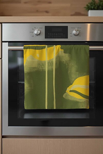 Queen Jera Lemon Patterned Decorative - Stylish Oven Cover Compatible with Ki...