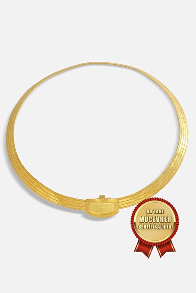 MEKS JEWELS 925 Ayar Gümüş 5 Sıra Trabzon Hasır Gerdanlık