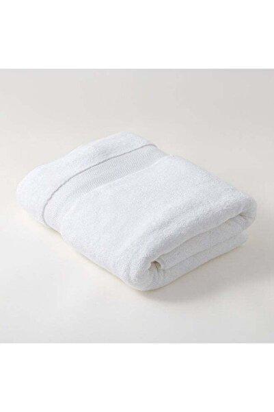 Generic منشفة حمام بوتيك بلانش من القطن المايكروفايبر، بيضاء، 150 × 90 سم