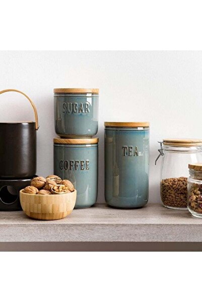 Generic طقم علب دالاتي من الخزف الرمادي مكون من 3 قطع