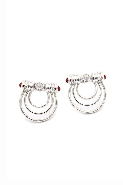 New Obsessions Silver Color Half Hoop Earrings