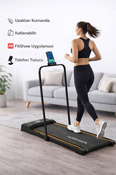 ESTİ Katlanabilir Yürüyüş ve Koşu Bandı | Bluetooth Akıllı Uygulama, FitShow,...